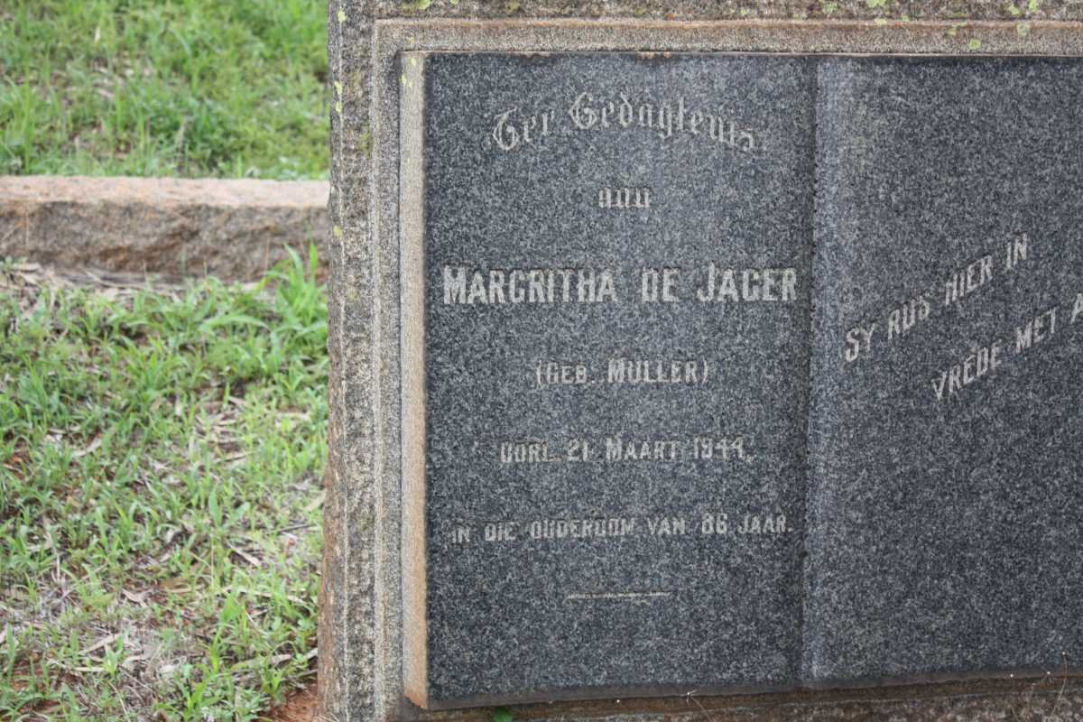 JAGER Margritha, de nee MULLER -1944 