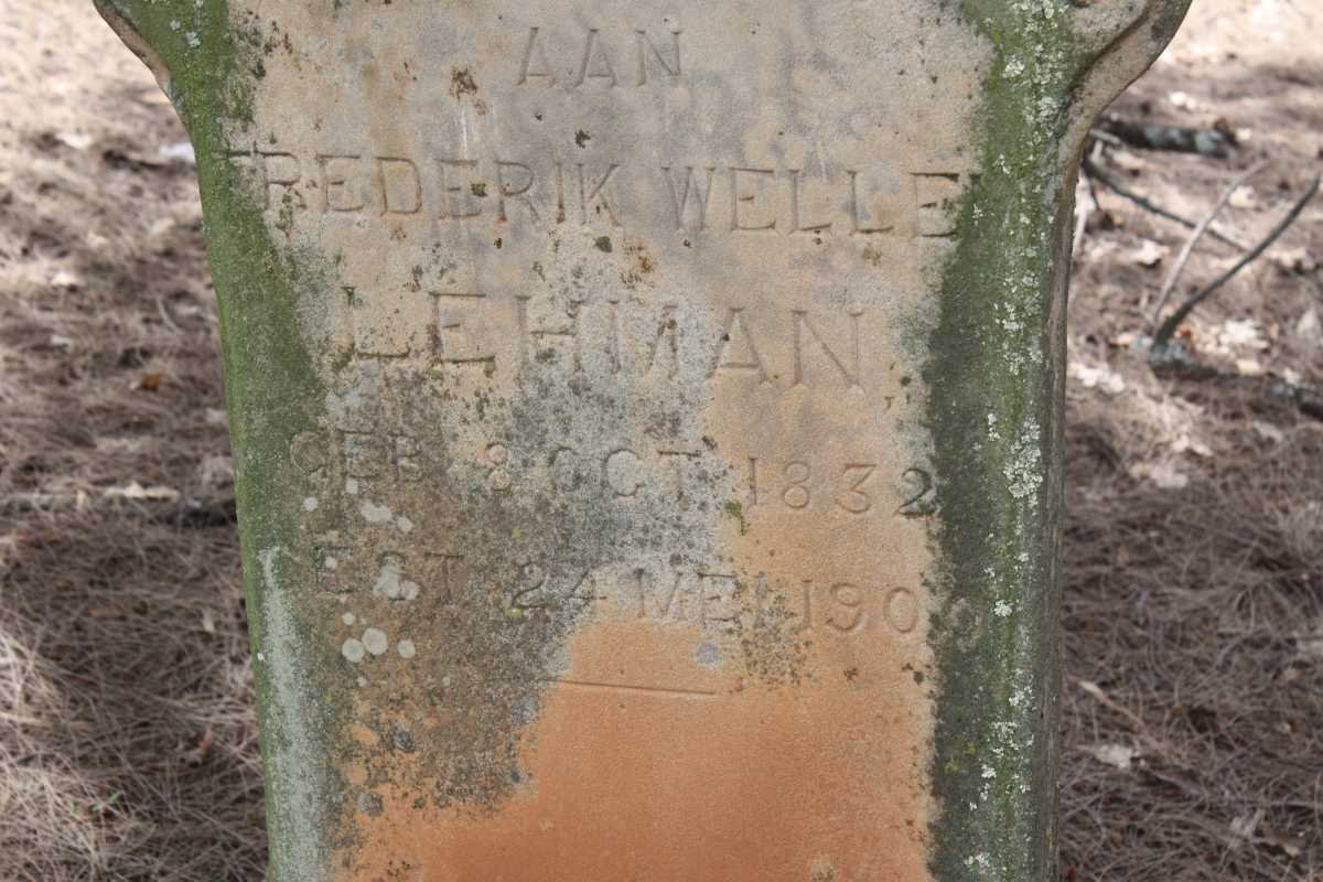 LEHMAN Frederick Wellem 1832-1900