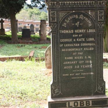 LOBB Thomas Henry ?-1910