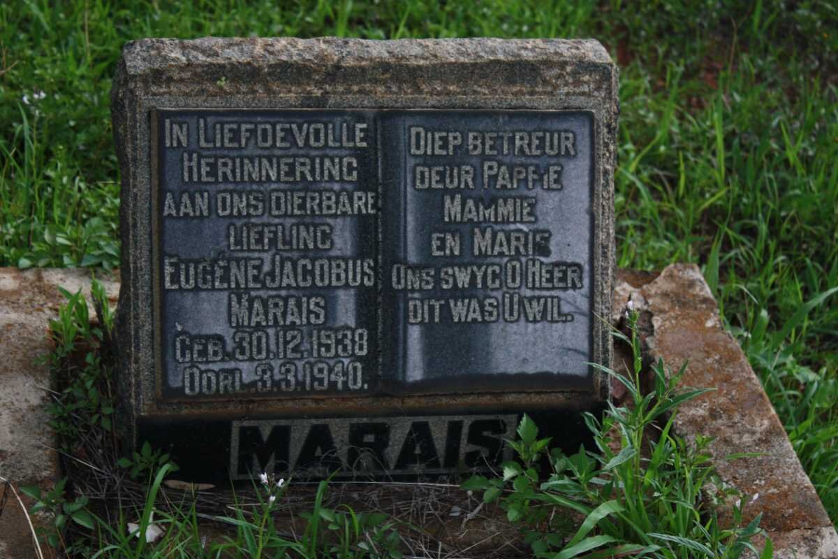 MARAIS Eugene Jacobus 1938-1940
