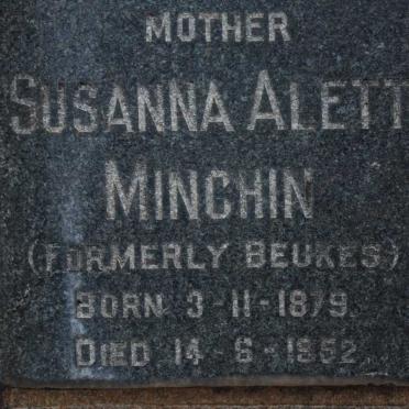 MINCHIN George Haines 1878-1944 &amp; Susanna Aletta BEUKES 1879-1952 