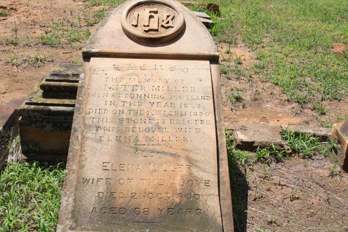 MILLER Peter 1828-1890 &amp; Elena -1900