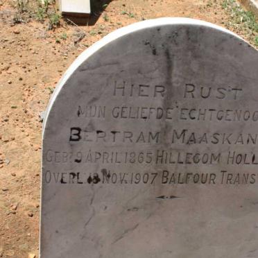MAASKANT Bertram 1865-1907