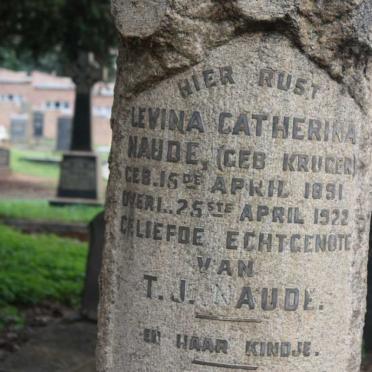 NAUDE Levina Catherina nee KRUGER 1891-1922