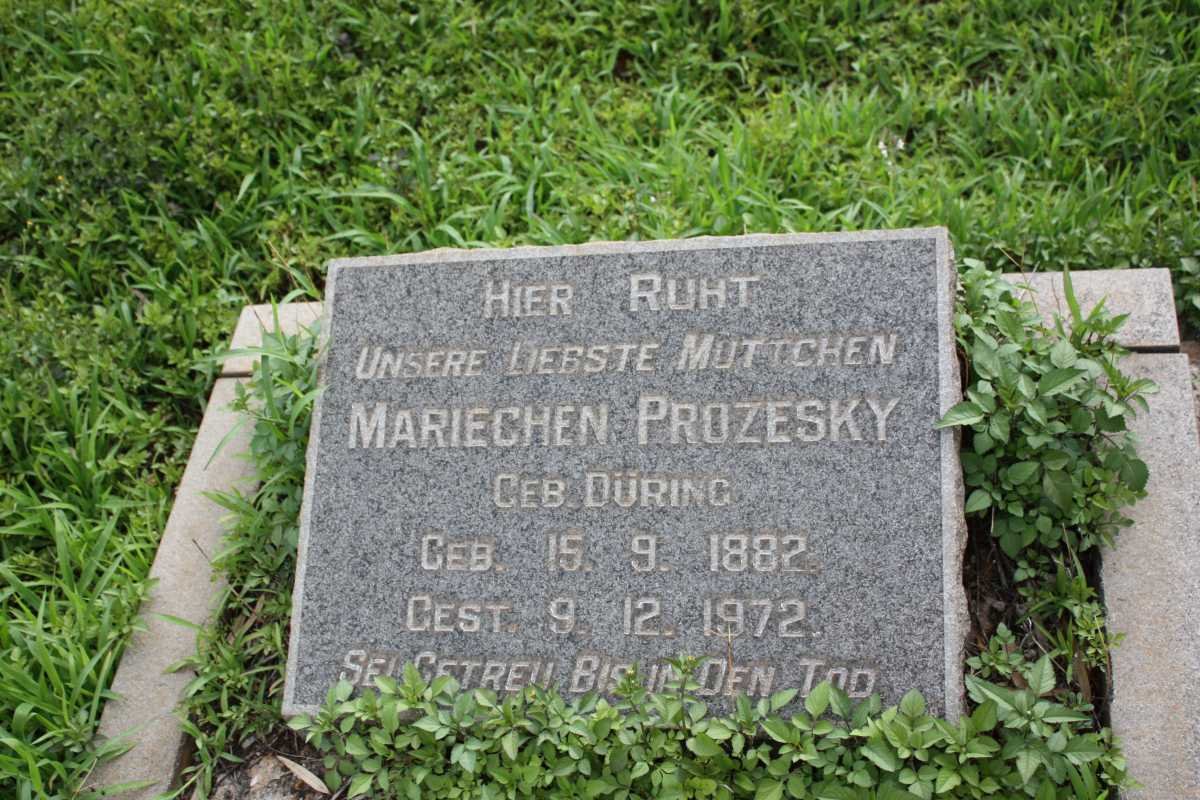 PROZESKY Mariechen nee DURING 1882-1972