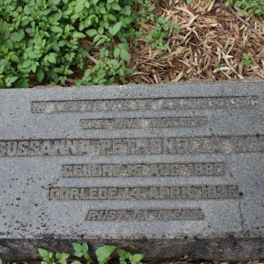 ROODT Susanna Petronella 1890-1935