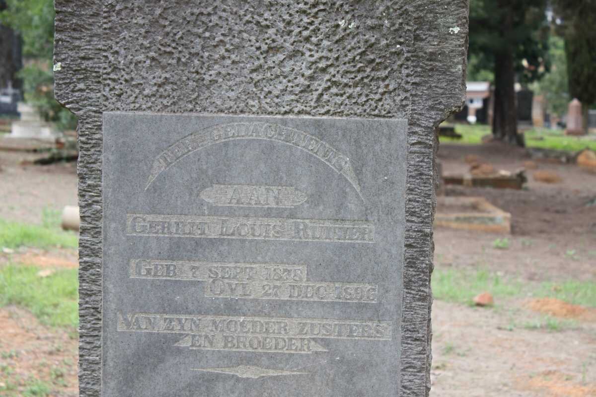 RUTNER Gerrit Louis 1878-1896