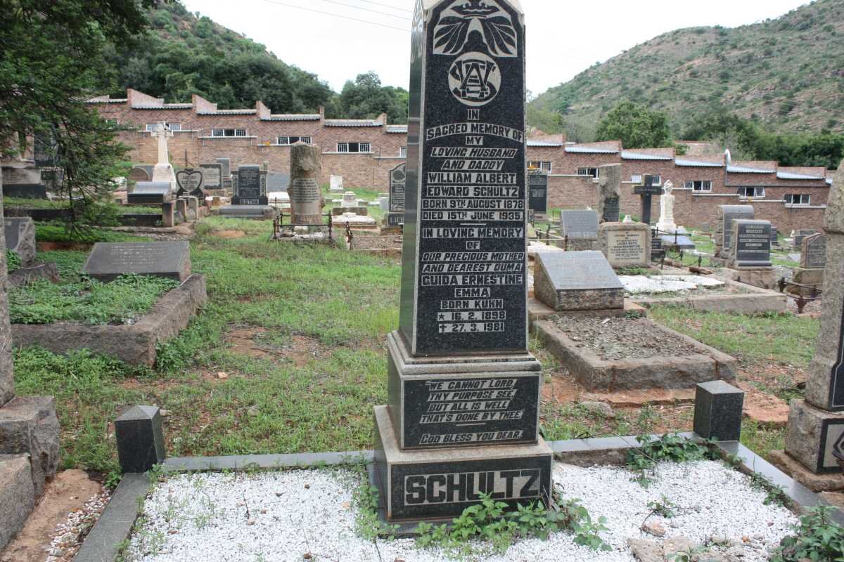 SCHULTZ William Albert Edward 1878-1935 &amp; Guida Ernestine Emma nee KUHN 1898-1981