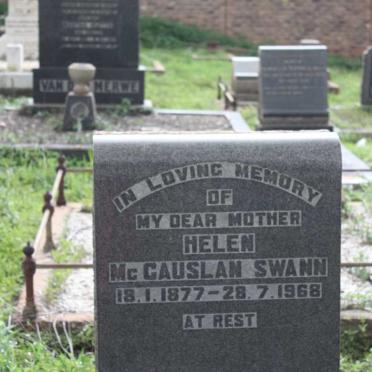 SWANN Helen McCauslan 1877-1968