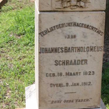 SCHRAADER Johannes Bartholomeus 1823-1912