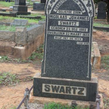 SWARTZ Nicolaas Johannes 1902-1923