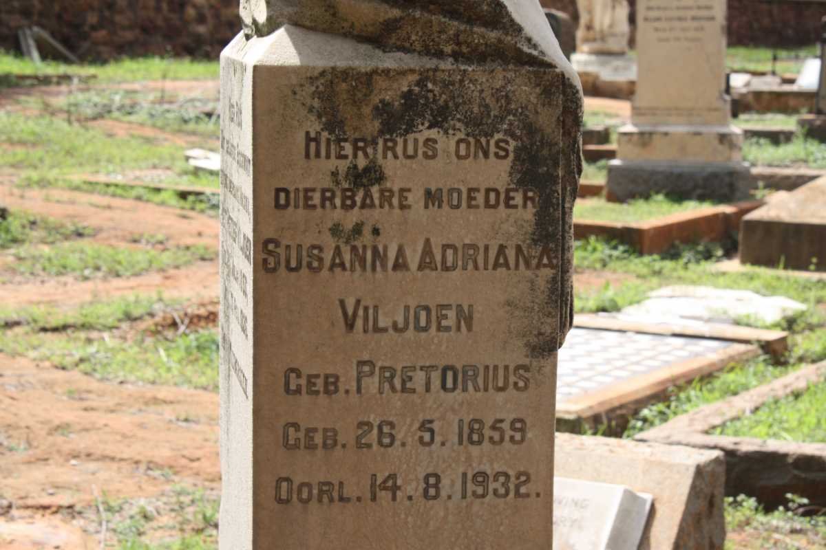 VILJOEN Piet Retief 1853-1926 &amp; Susanna Adriana PRETORIUS 1859-1932 :: VILJOEN Piet Retief 1886-1941