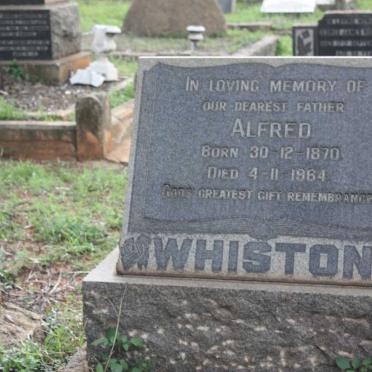 WHISTON Alfred 1870-1964