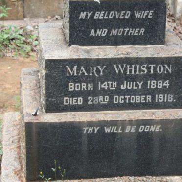 WHISTON Mary 1884-1918