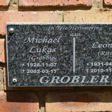 GROBLER Michael Lukas 1928-2002 &amp; Leorita 1931-2010