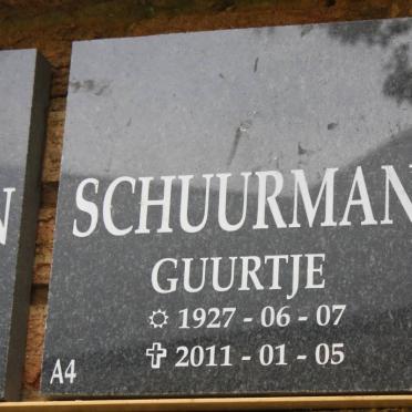 SCHUURMAN Guurtje 1927-2011