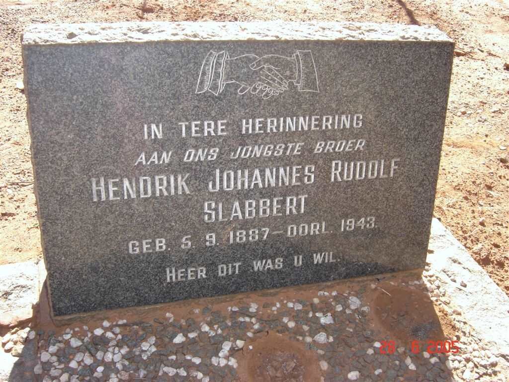 SLABBERT Hendrik Johannes Rudolf 1887-1943