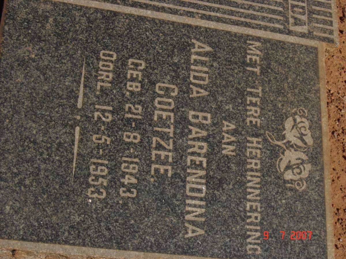 COETZEE Alida Barendina 1943-1953