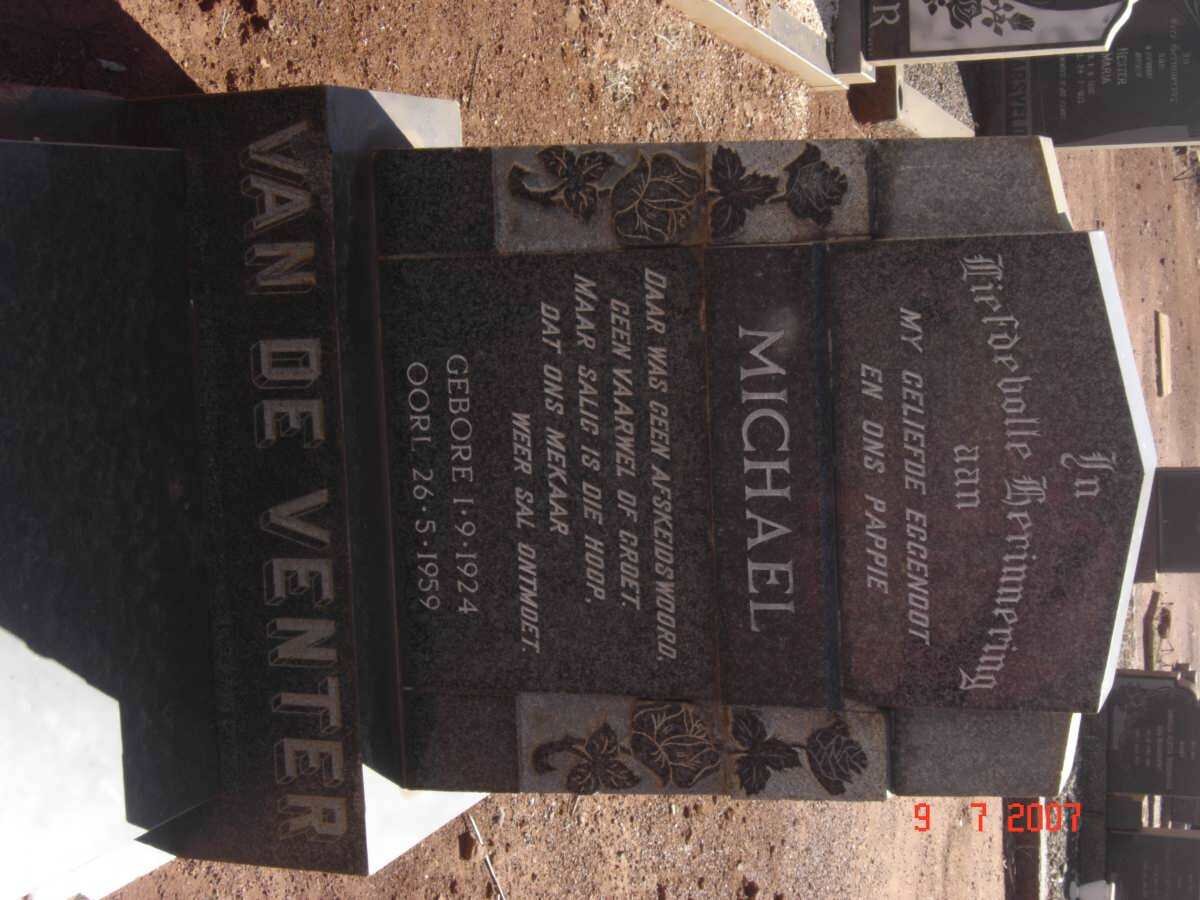 VENTER Michael, van de 1924-1959
