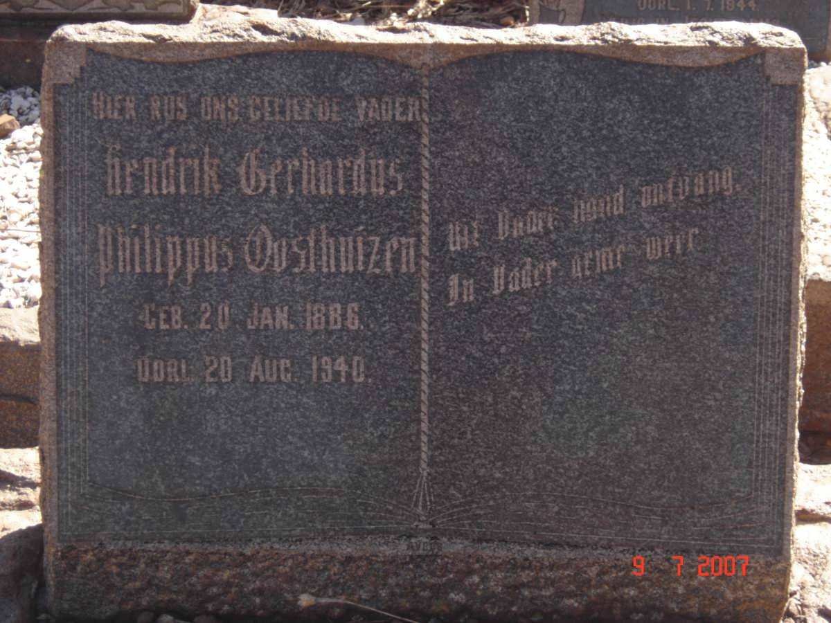 OOSTHUIZEN Hendrik Gerhardus Philippus 1866-1940