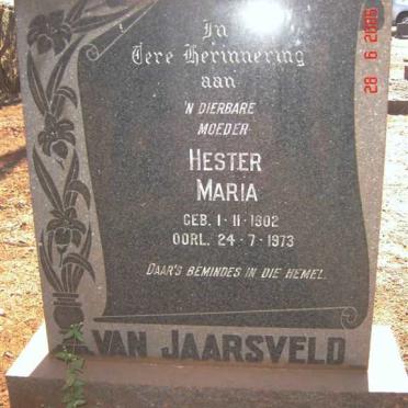 JAARSVELD Hester Maria 1902-1973