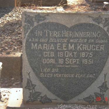 KRUGER Maria E.E.M. 1875-1951