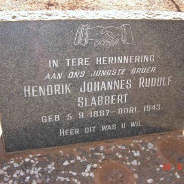 SLABBERT Hendrik Johannes Rudolf 1887-1943
