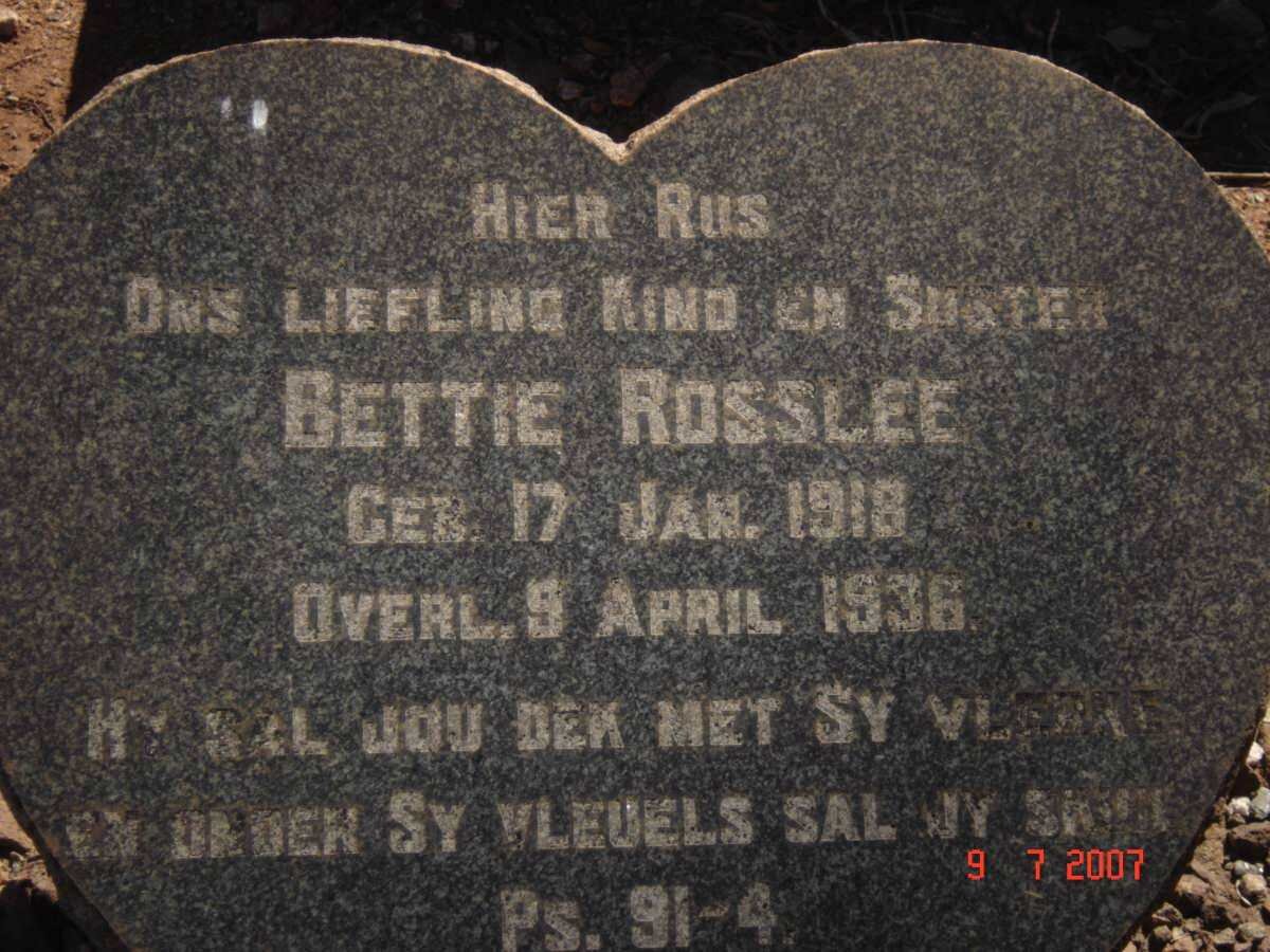 ROSSLEE Bettie 1918-1936