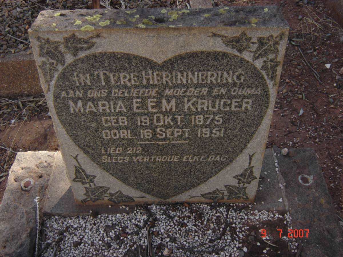 KRUGER Maria E.E.M. 1875-1951