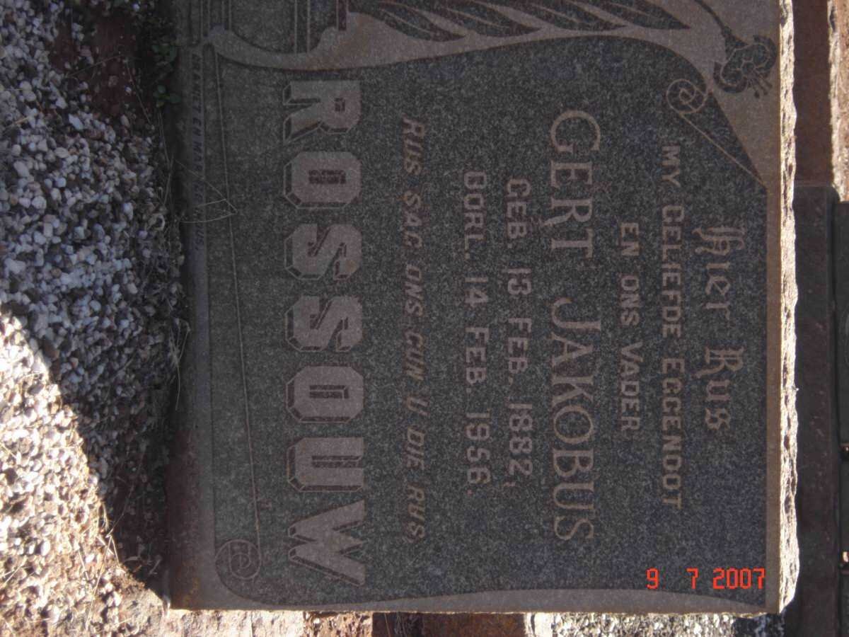 ROSSOUW Gert Jakobus 1882-1956