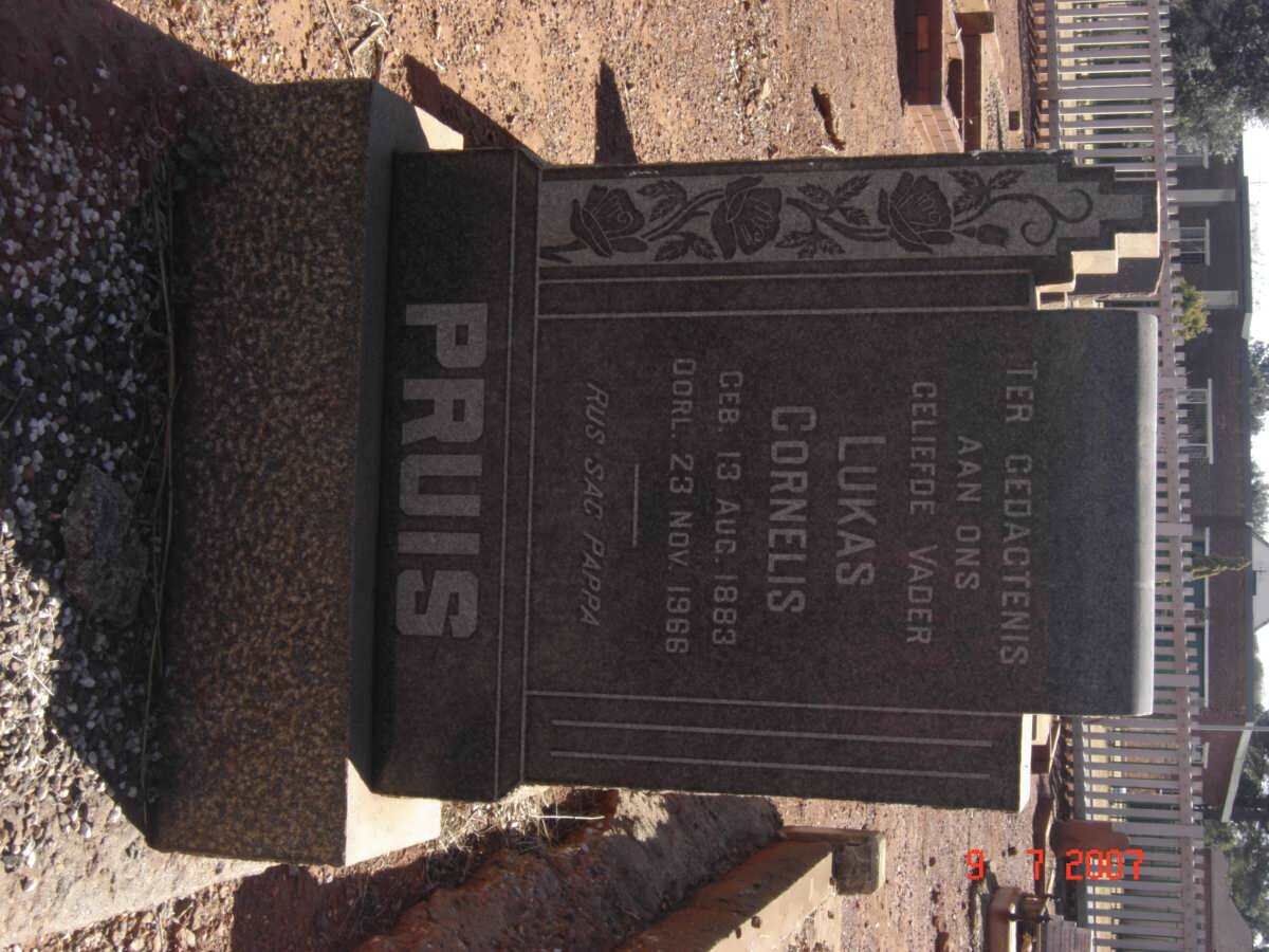 PRUIS Lukas Cornelis 1883-1966