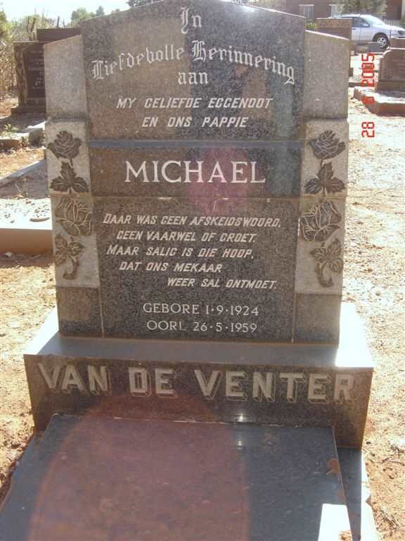 VENTER Michael, van de 1924-1959