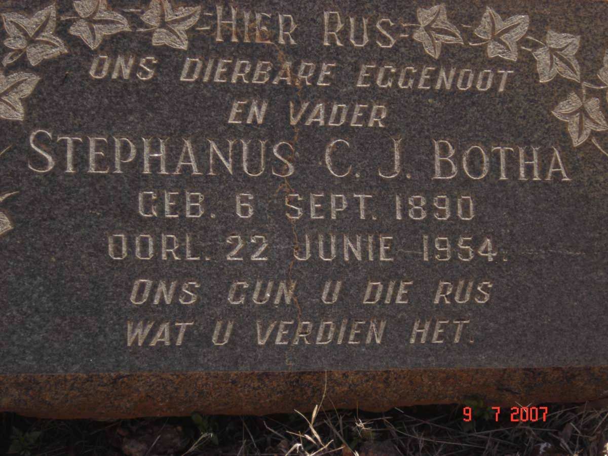 BOTHA Stephanus C.J. 1890-1954