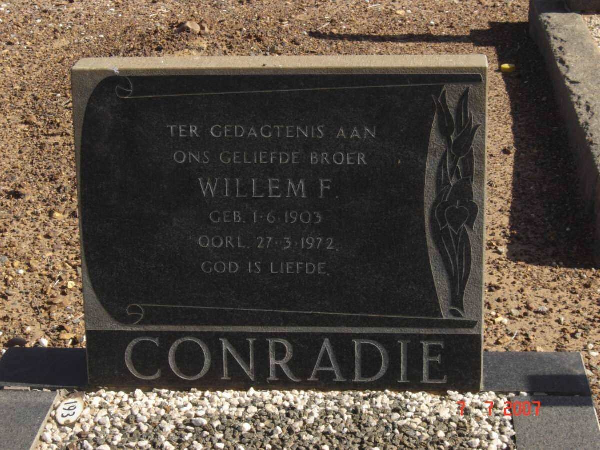 CONRADIE Willem F. 1903-1972