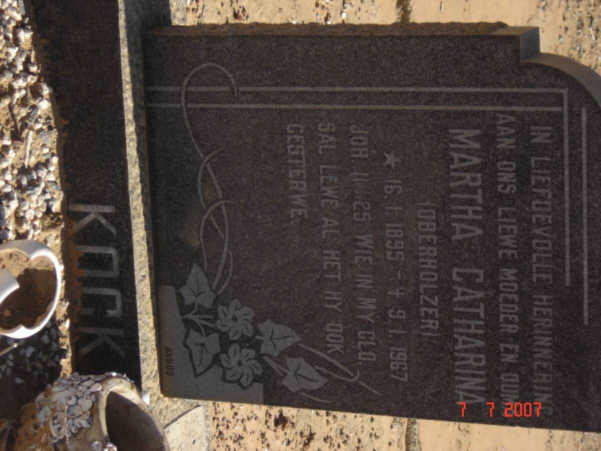 KOCK Martha Catharina nee OBERHOLZER 1895-1967