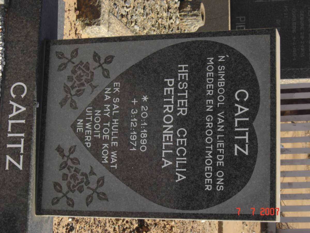 CALITZ Hester Cecilia Petronella 1890-1971