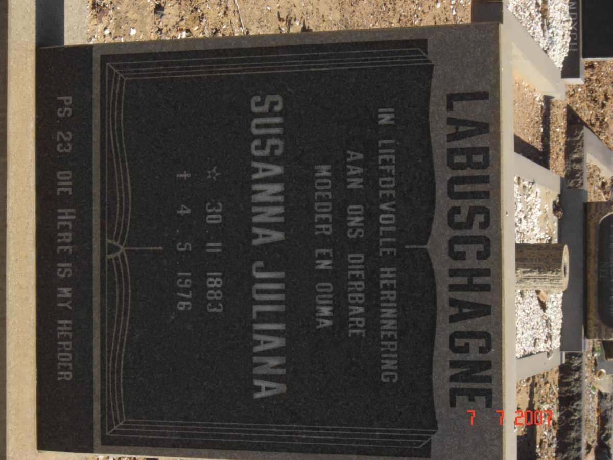 LABUSCHAGNE Susanna Juliana 1883-1976