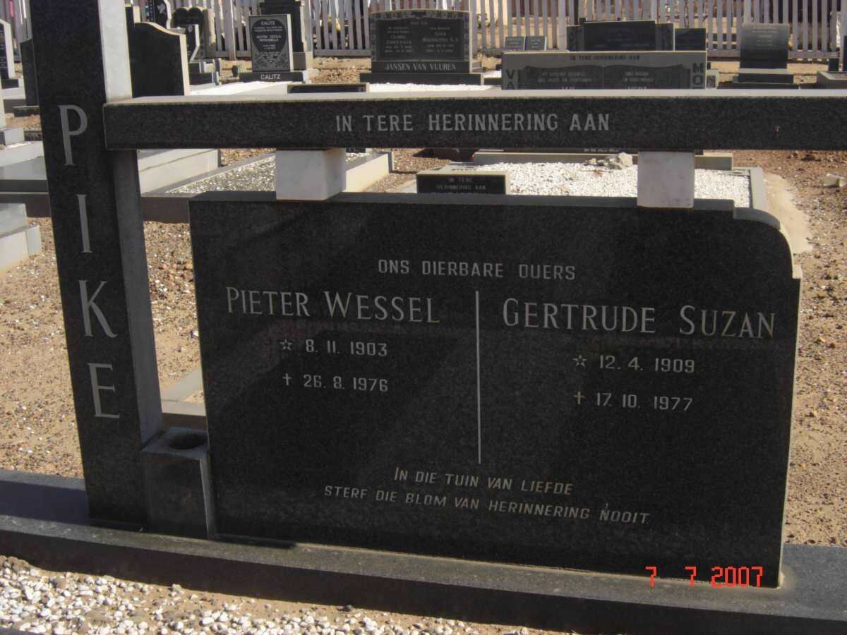 PIKE Pieter Wessel 1903-1976 &amp; Gertrude Suzan 1909-1977