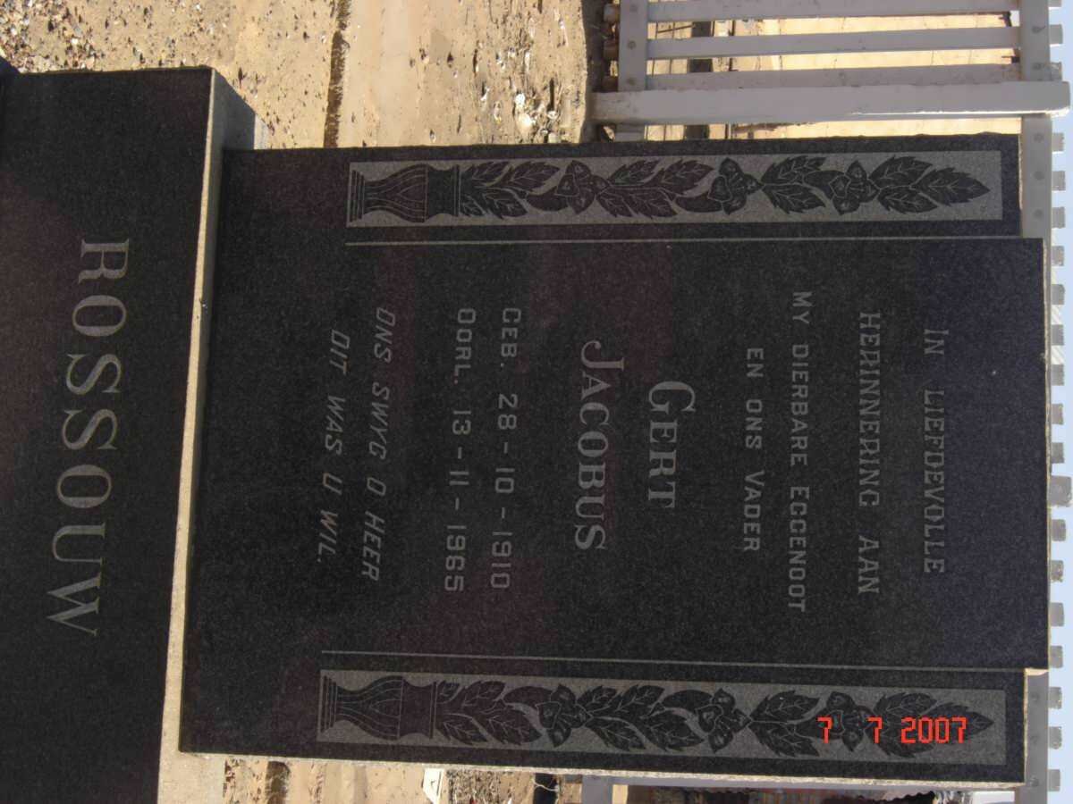 ROSSOUW Gert Jacobus 1910-1965