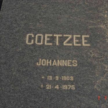 COETZEE Johannes 1903-1975