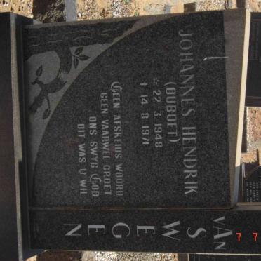 ASWEGEN Johannes Hendrik, van 1948-1971