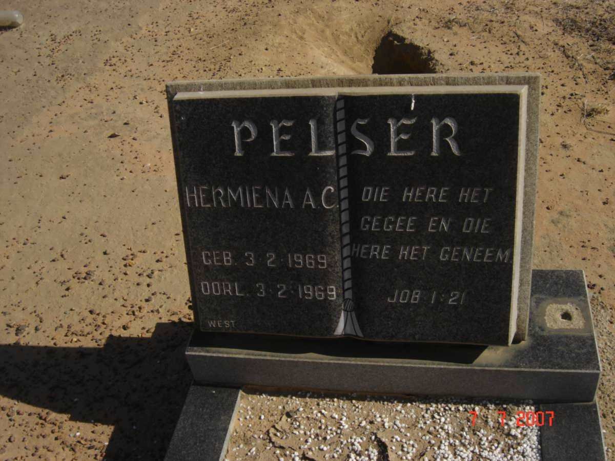 PELSER Hermina A.C. 1969-1969