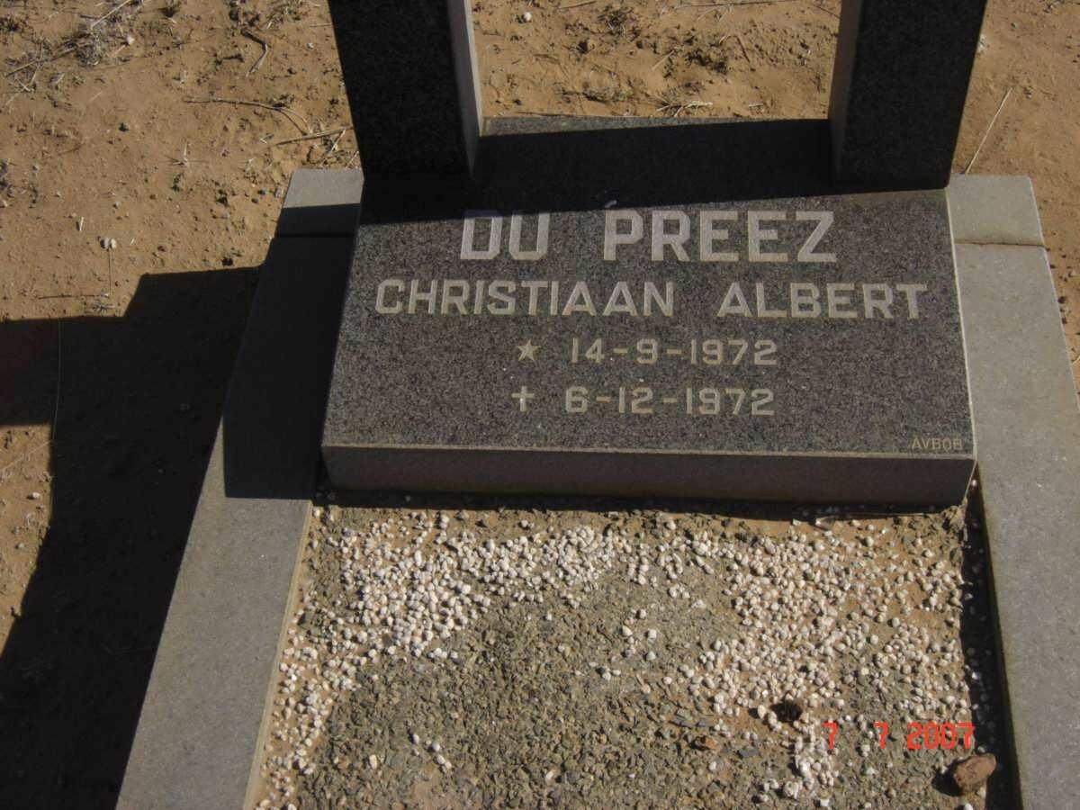 PREEZ Christiaan Albert, du 1972-1972