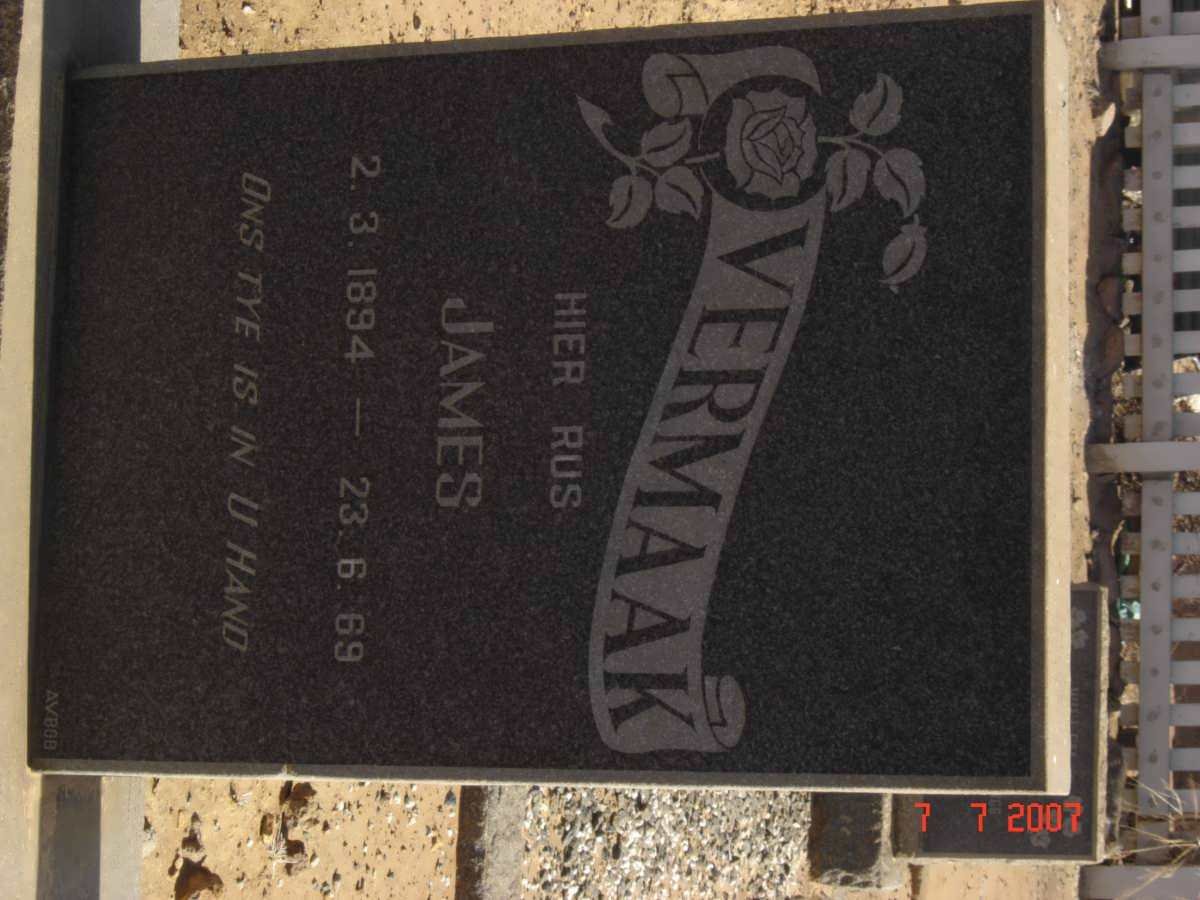 VERMAAK James 1894-1969