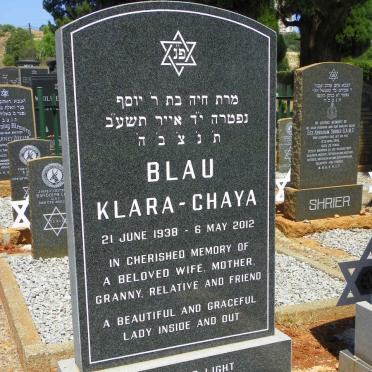 BLAU Klara-Chaya 1938-2012