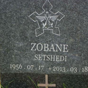 ZOBANE Setshedi 1956-2013