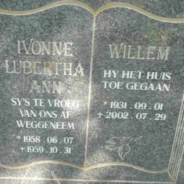 ? Willem 1931-2002 :: ? Ivonne Lubertha Ann 1958-1959