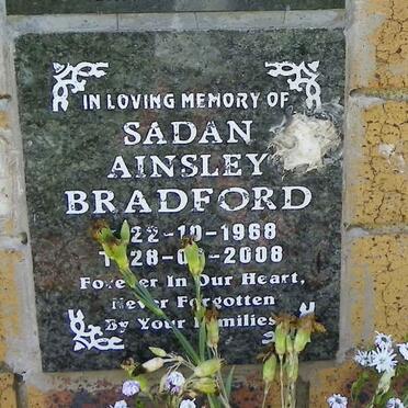 BRADFORD Sadan Ainsley 1968-2008