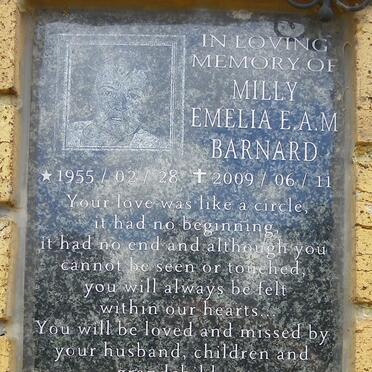 BARNARD Milly Emelia E.A.M. 1955-2009