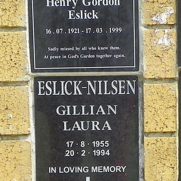 ESLICK Henry Gordon 1921-1999 &amp; Laura Ida Johanna 1922-2008